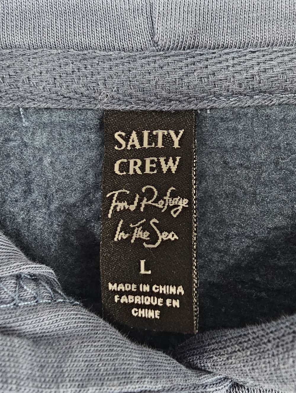 Salty Crew Blue Hoodie Size Large - Picture 4 of 9